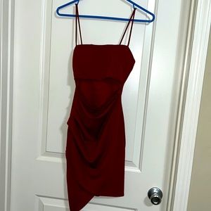 Red cocktail dress